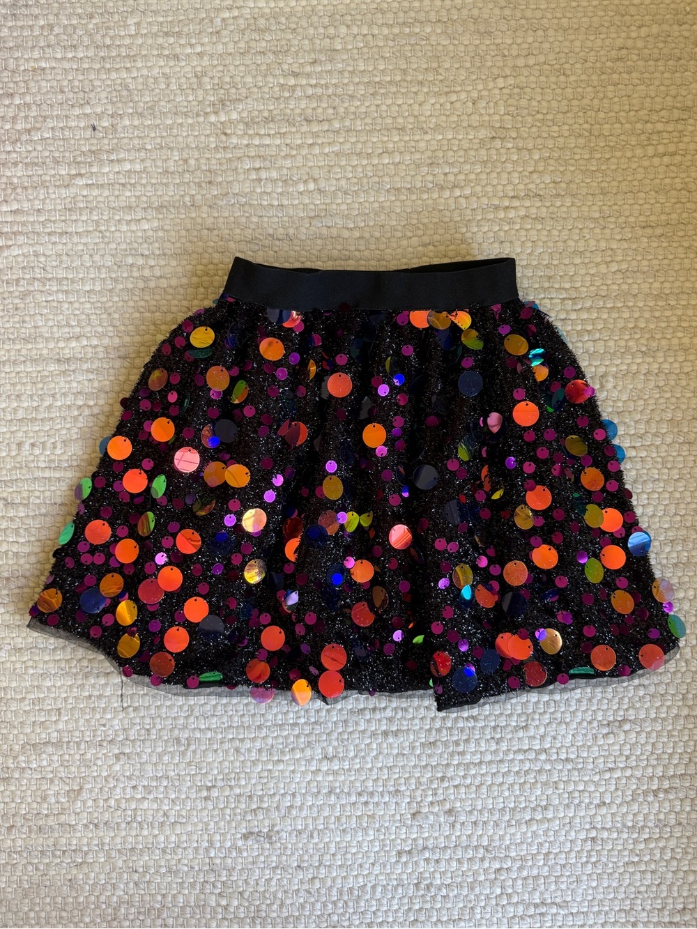 Lola + the Boys Midnight Paillette Skirt